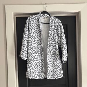 Floral Open Front Jacket